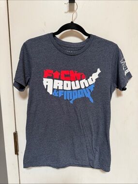 Grunt Style Navy Heather Logo Tee